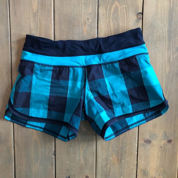 Used Lululemon Blue Shorts - Picture 1 of 7